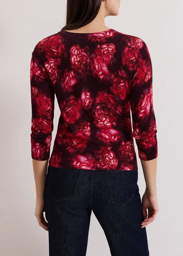 Floral-Printed Women's Cardigan
