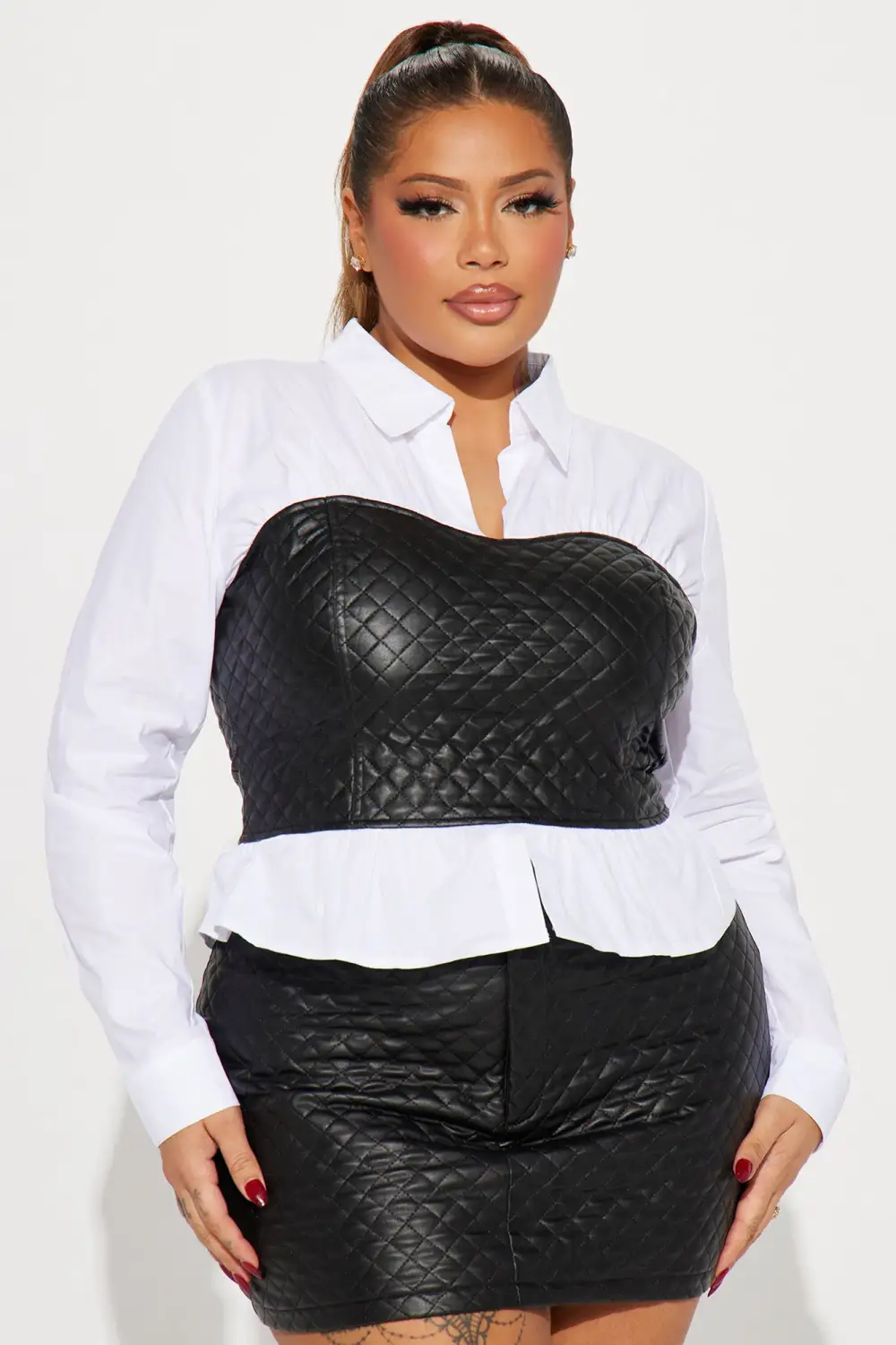 I'm So Fancy Skirt Set - White/Black