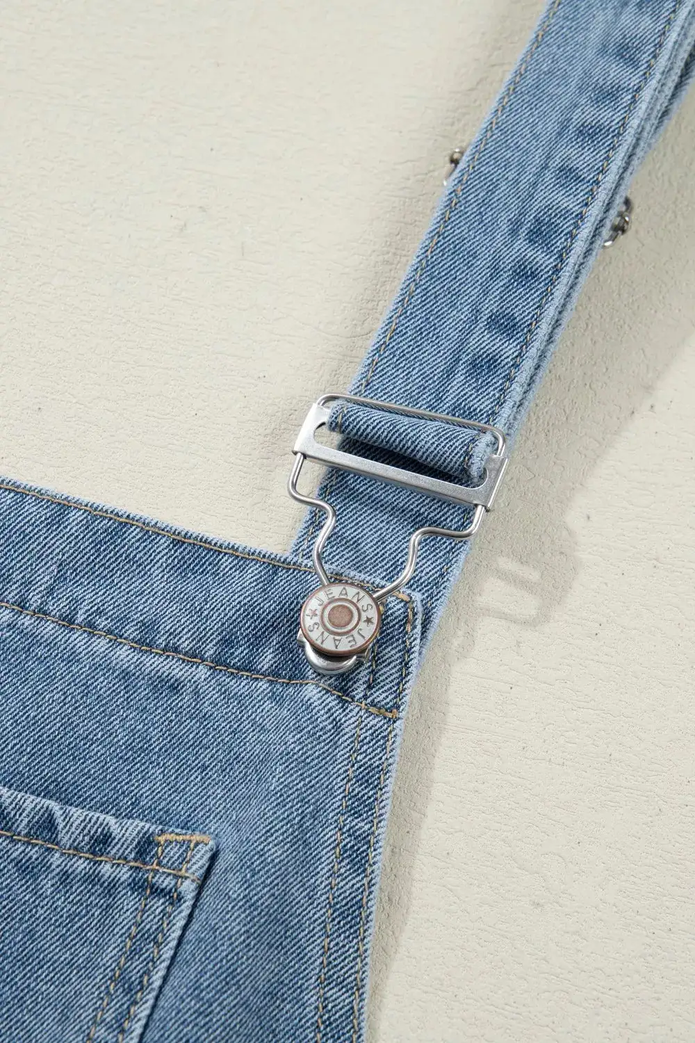 Pleated Denim Jumpsuit