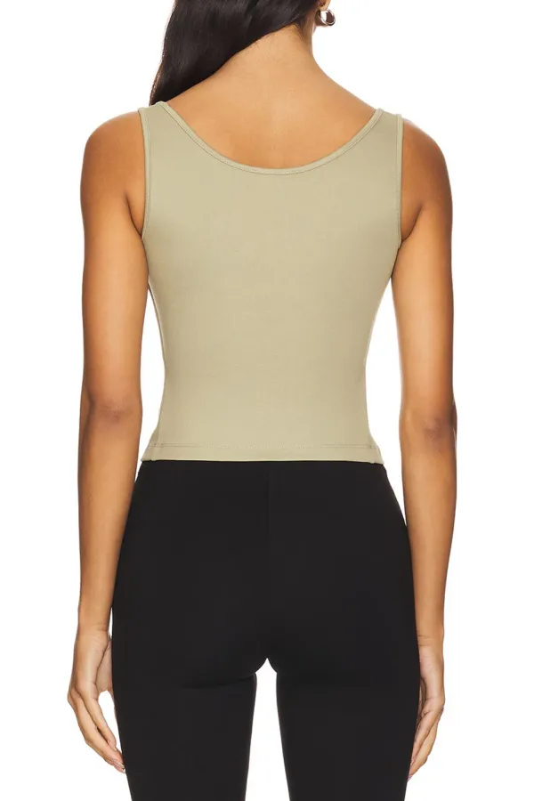 Zebra Pattern Square Neck Tank Top