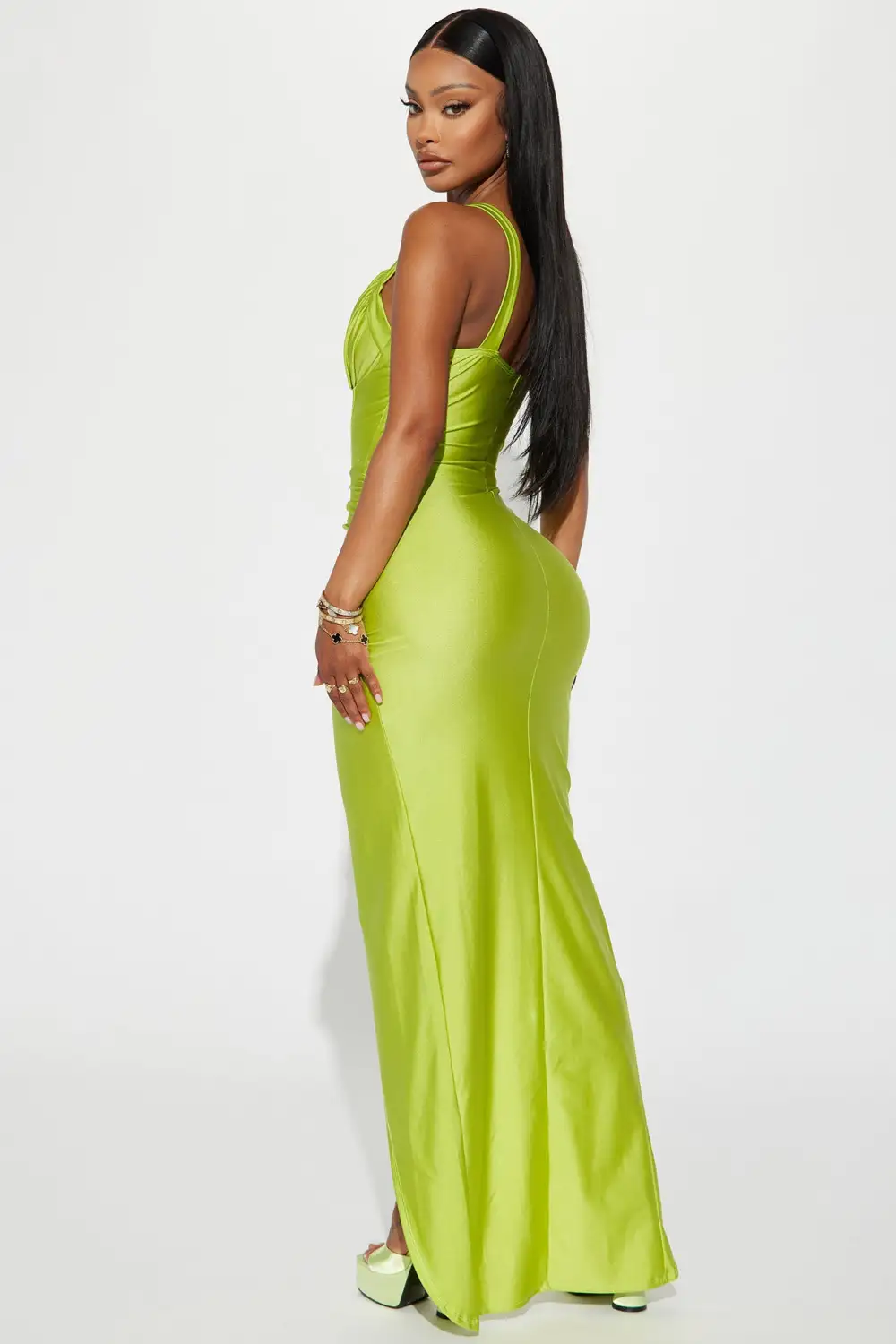 On Scene Maxi Dress - Lime
