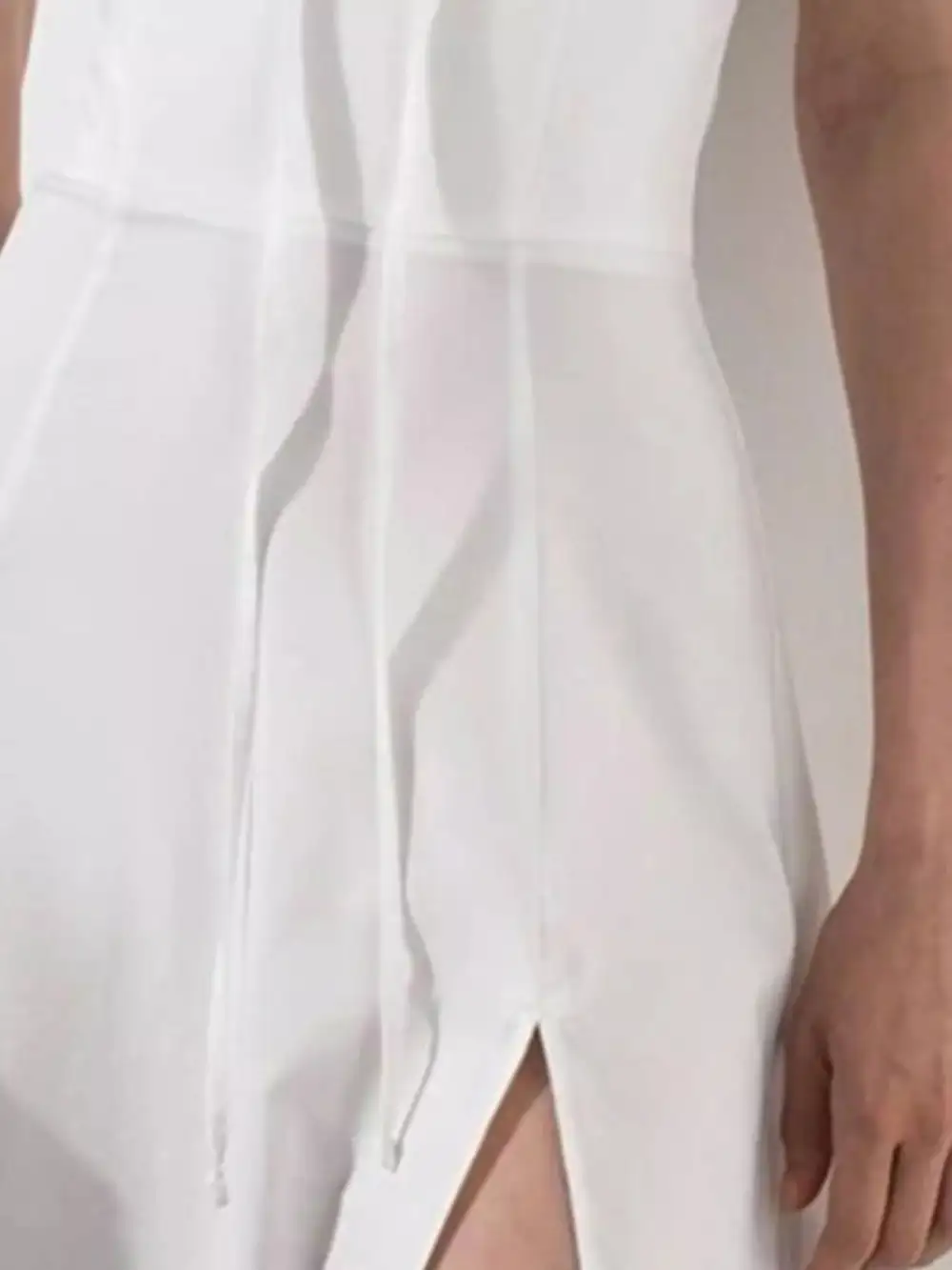 Slit Puff Sleeve Midi Dress