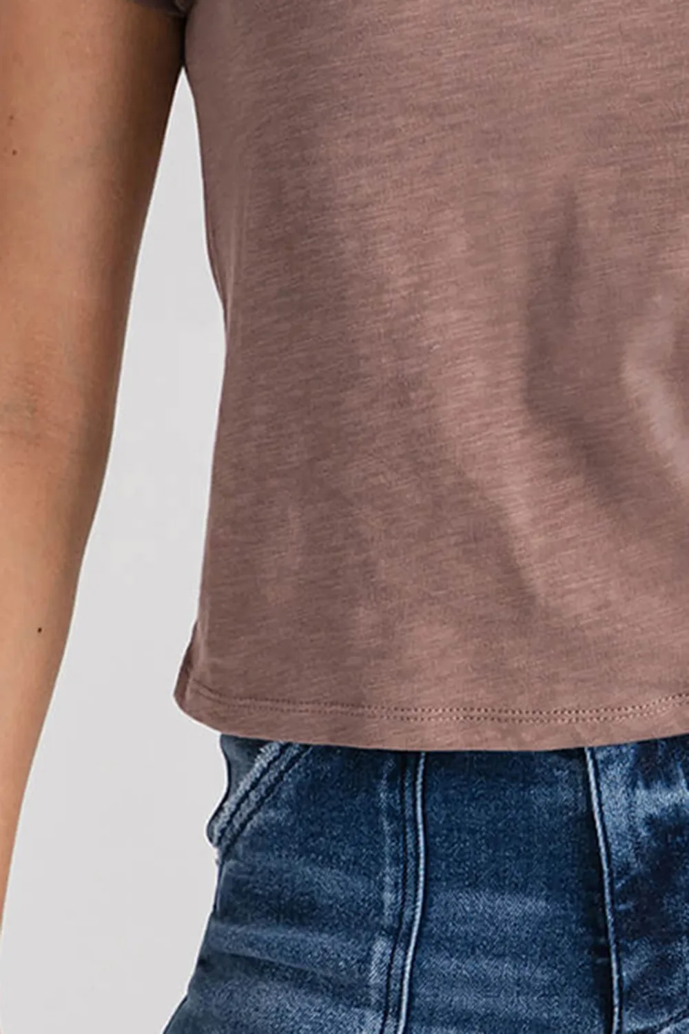 Z Supply Modern Slub Tee - deep taupe