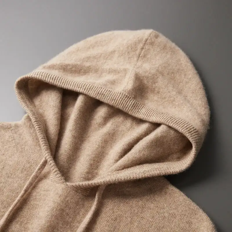 Merino Knit Pullover Hoodie