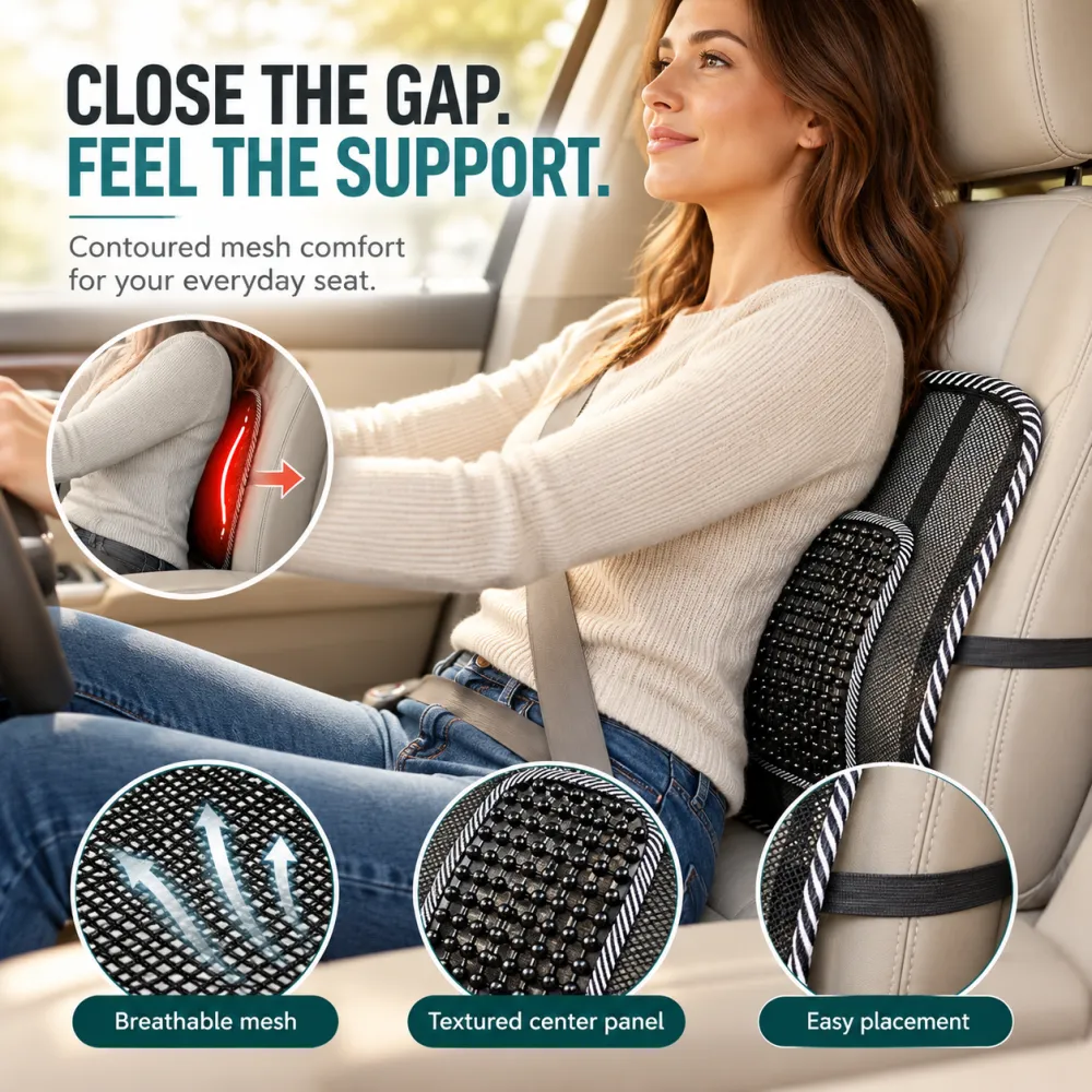 Seat Leather Lumbar Support
