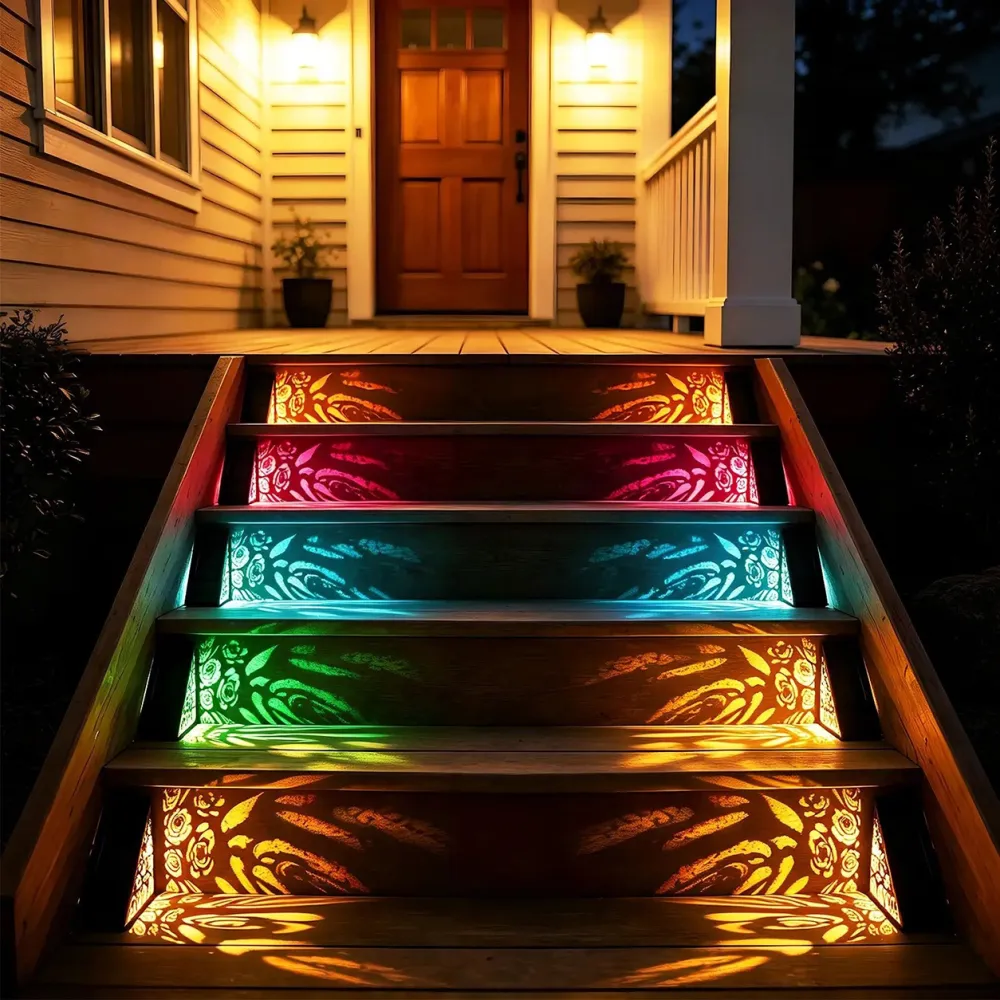 Solar Step Lights – Automatic Dusk-to-Dawn Glow, No Wiring Needed for Steps, Porches & Garden Paths