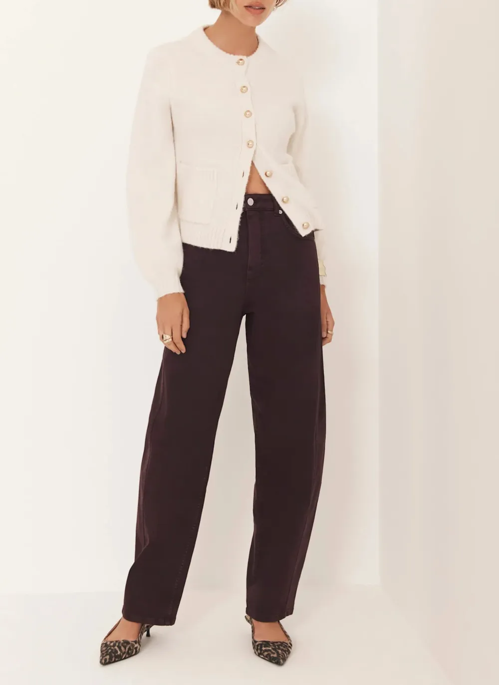 Casual Style Wool Blend Cardigan