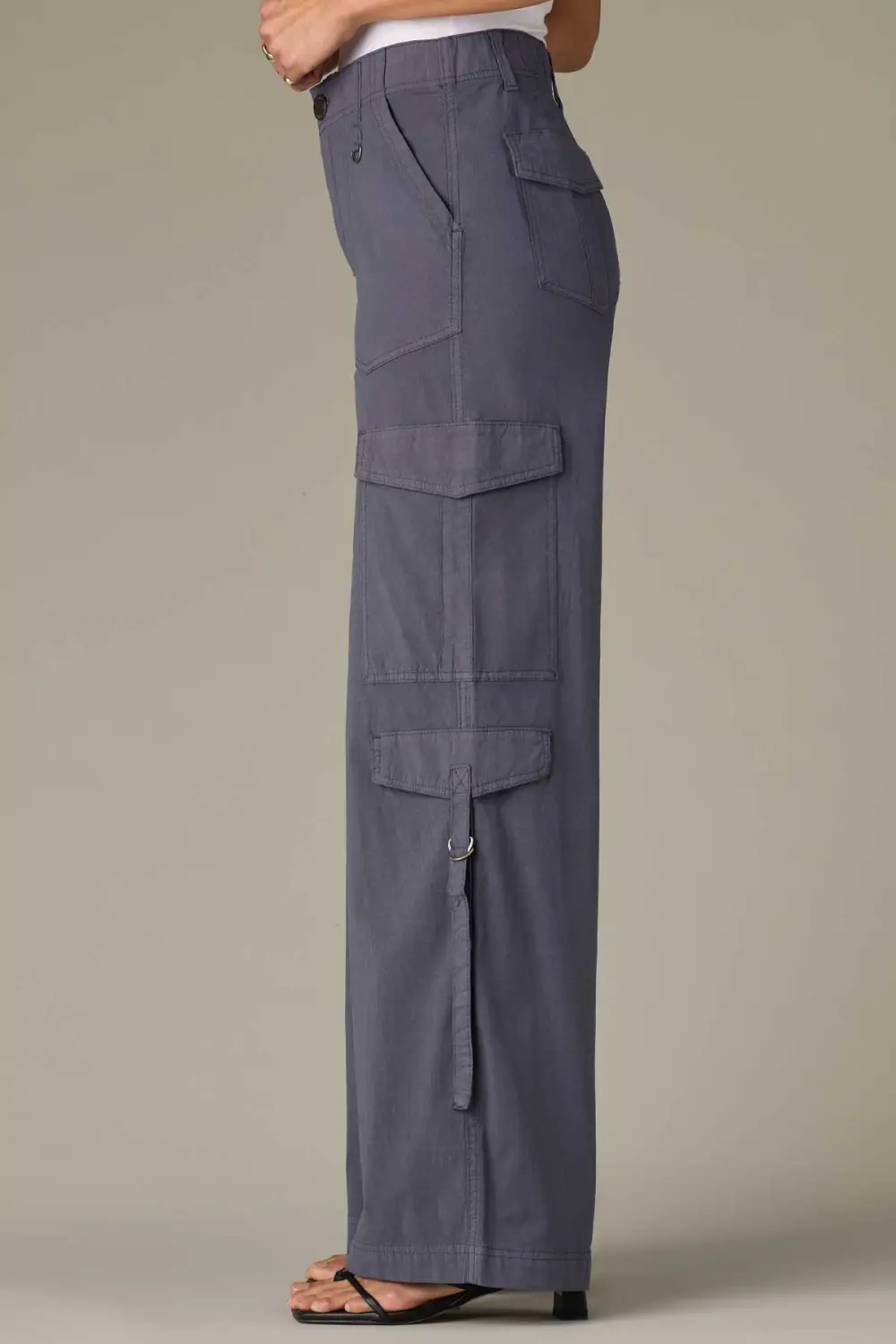  Double Patch Pocket Wide Leg Utility Pants