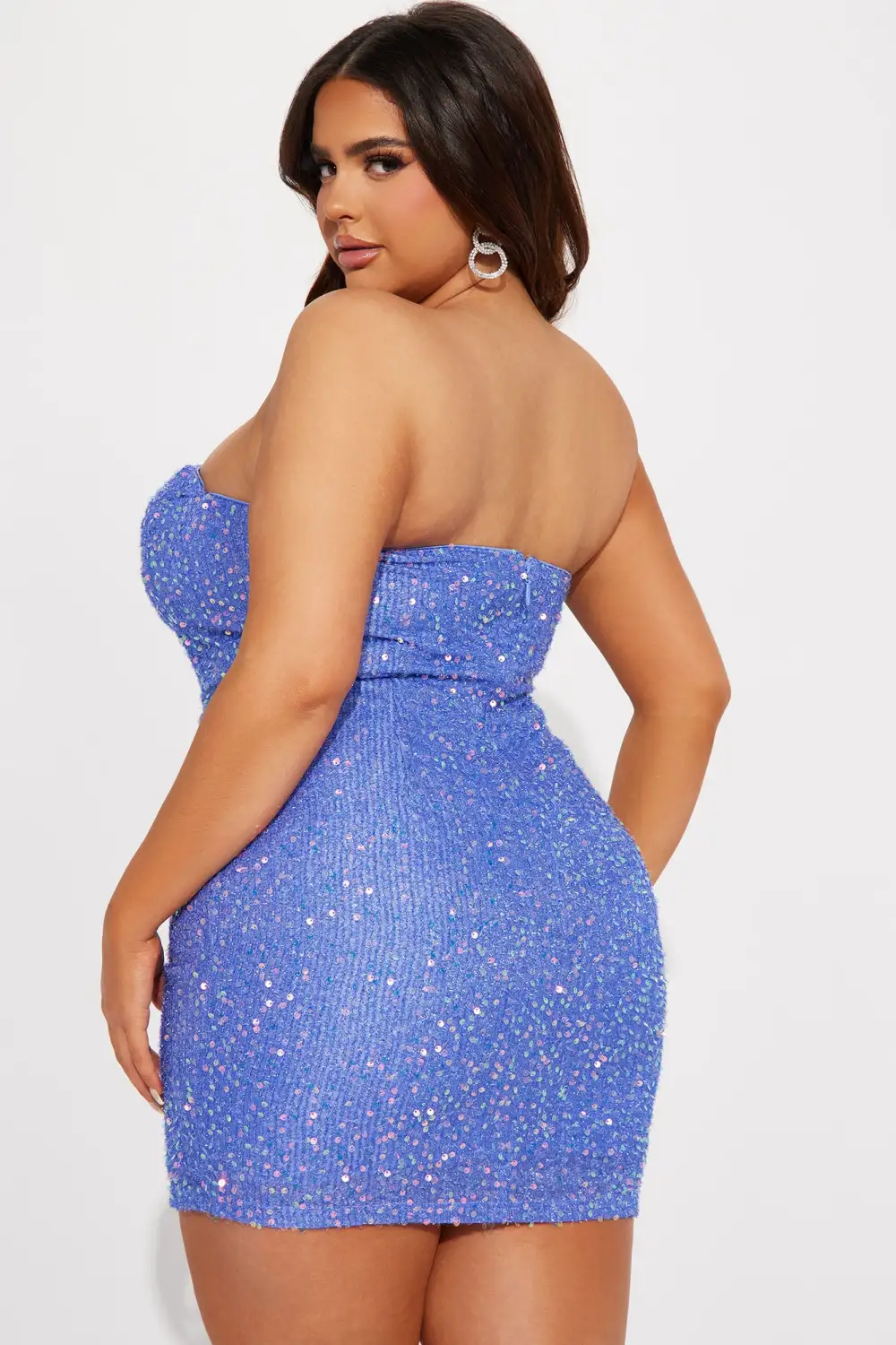 Slaying Sequin Mini Dress - Purple