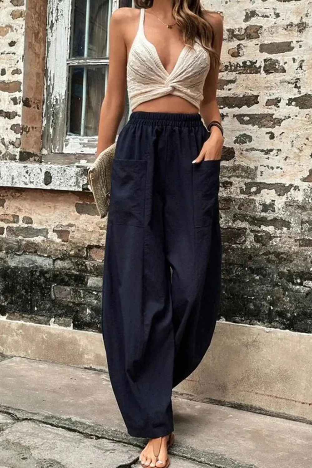 Pocketed Harem Everyday Pants