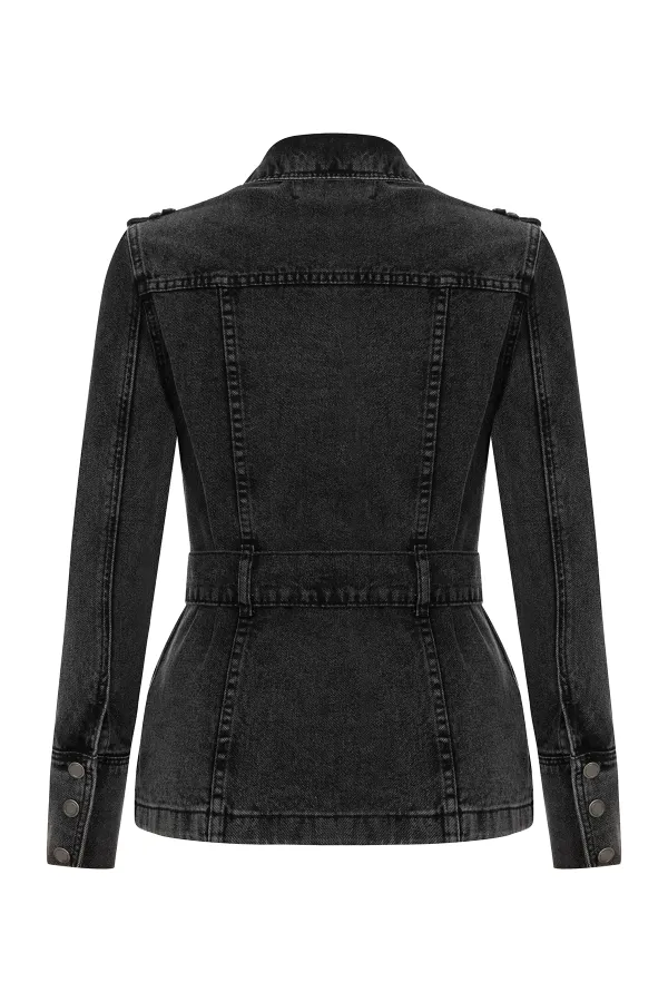 Lapel Denim Jacket