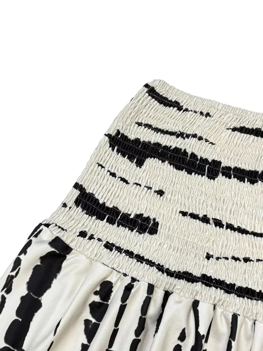 Smocked Asymmetrical Skirt