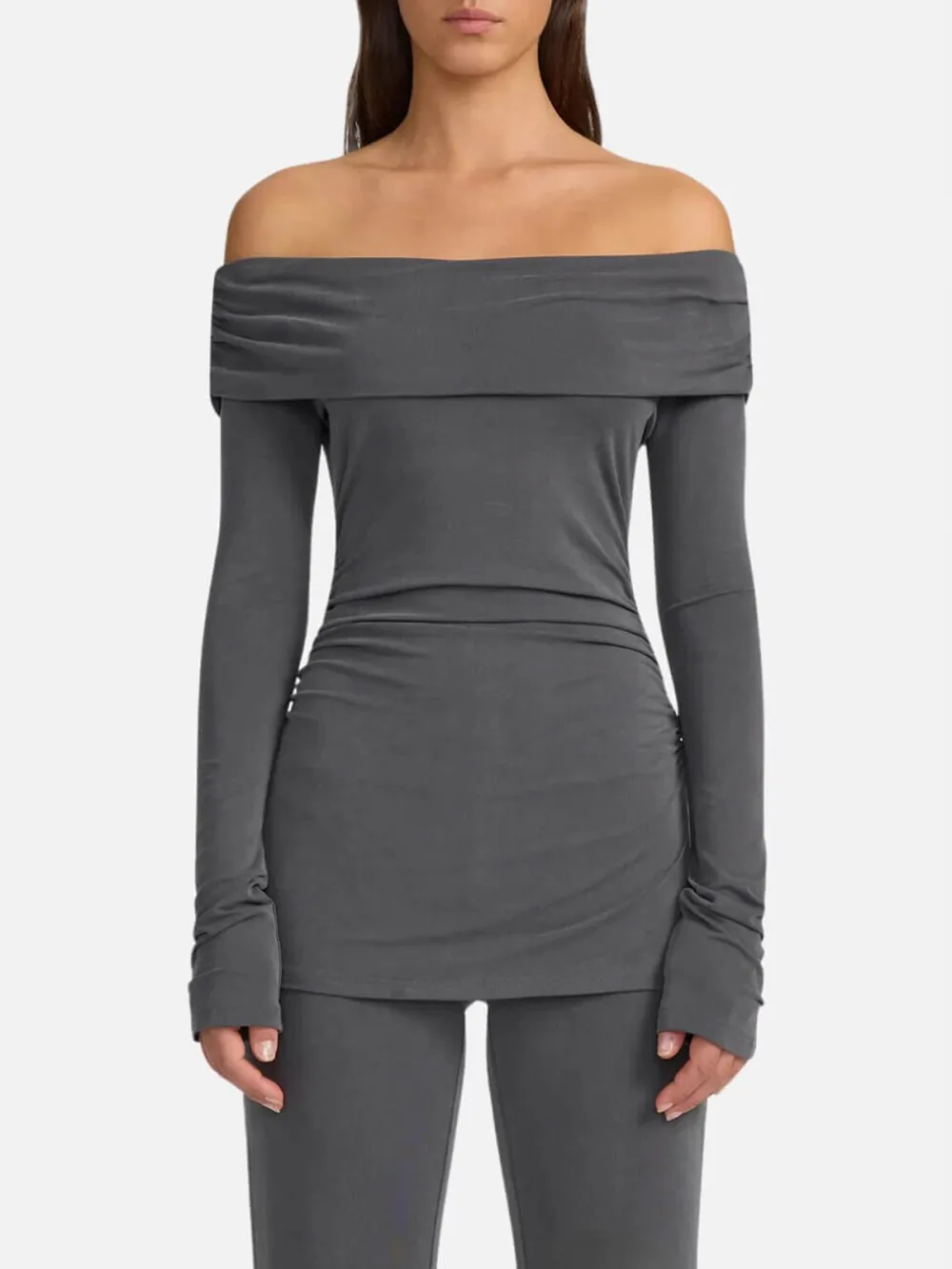 Off the Shoulder Long Sleeve Top