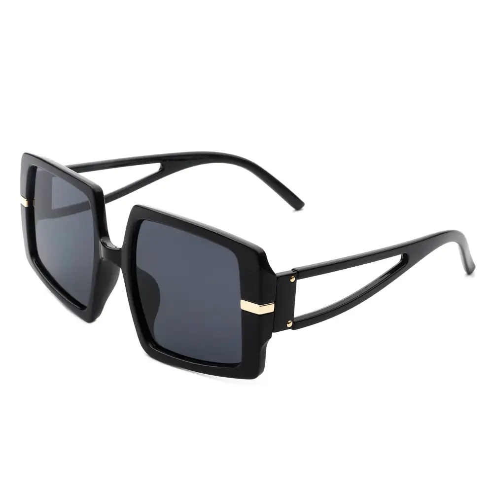 Polished Square Flat Top Frame Sunglasses