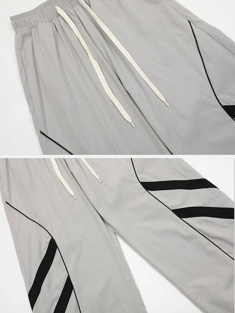 Tapered Leg Stripes Pants