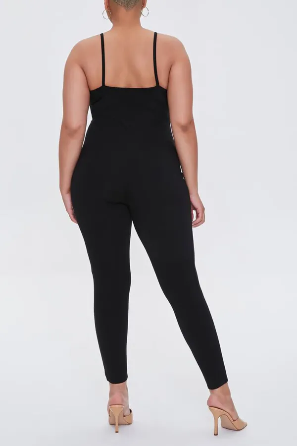 Plus Size Fitted Cami Jumpsuit