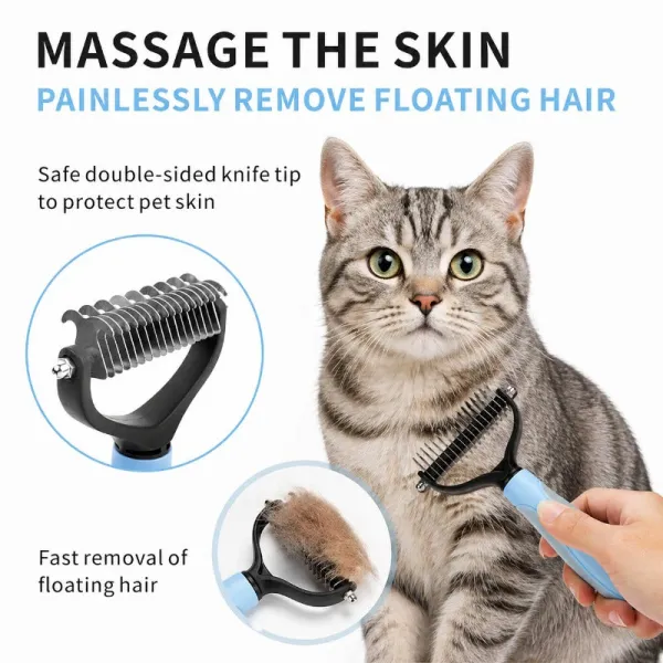 Knotting and knotting pet specific grooming tool