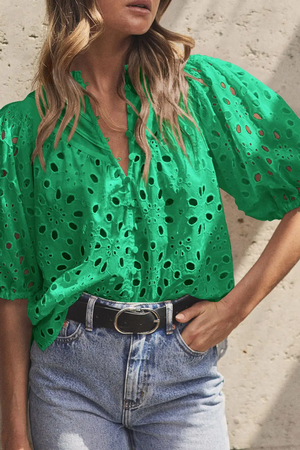 Modern Embroidered Floral Blouse