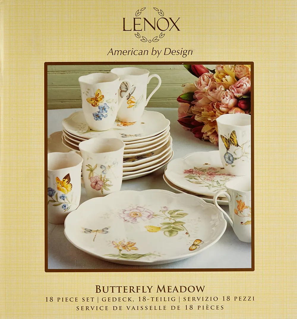 Lenox 865075 Butterfly Meadow 28-Piece Dinnerware Set