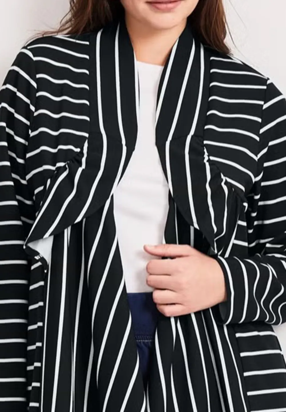 Long Sleeved Striped Cardigan