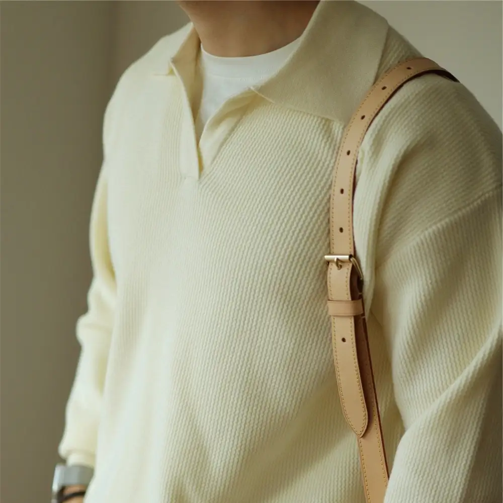 Open Knit Short Sleeve Polo