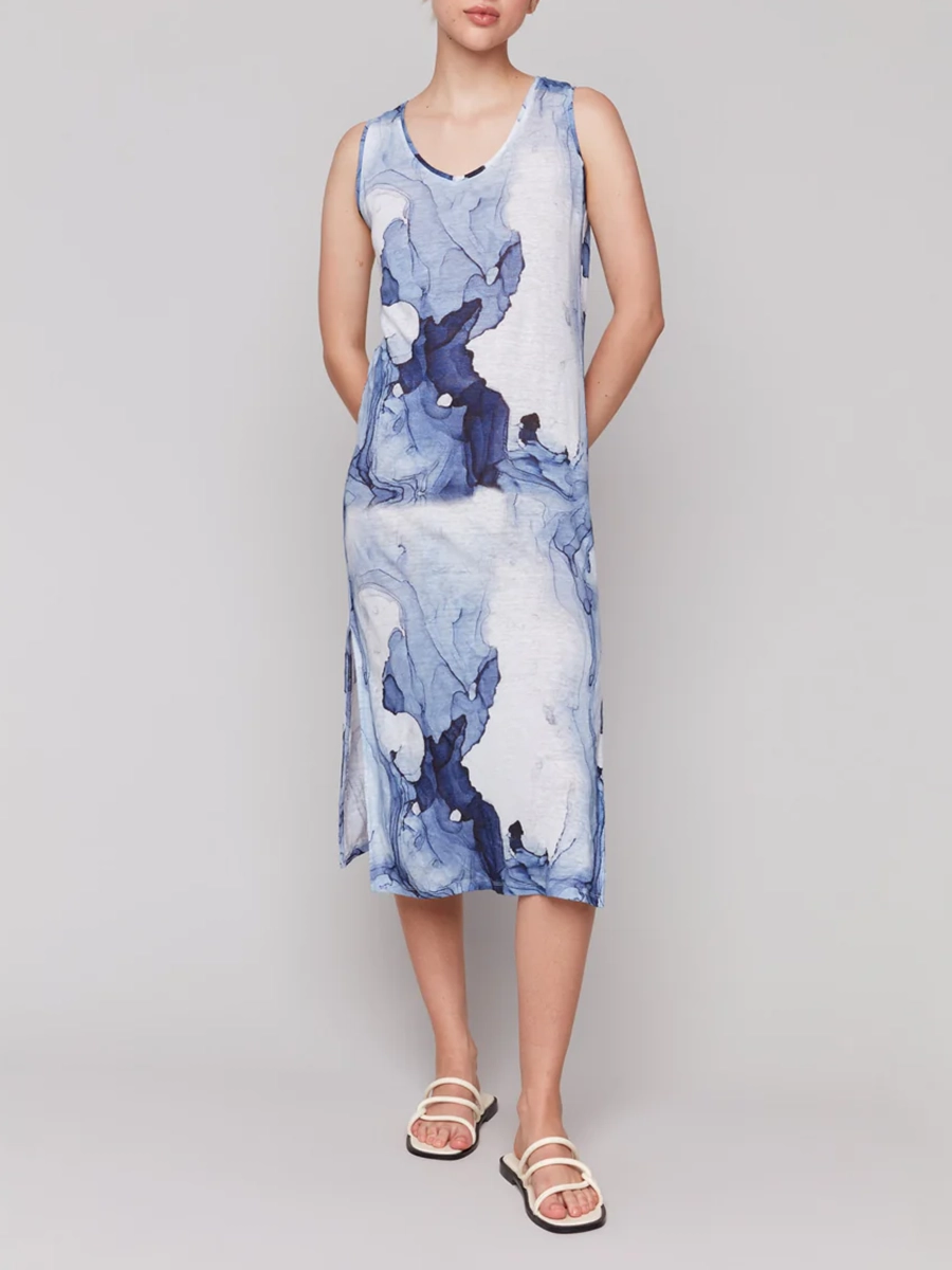 Linen Breathable Casual Flowing Sleeveless Dress