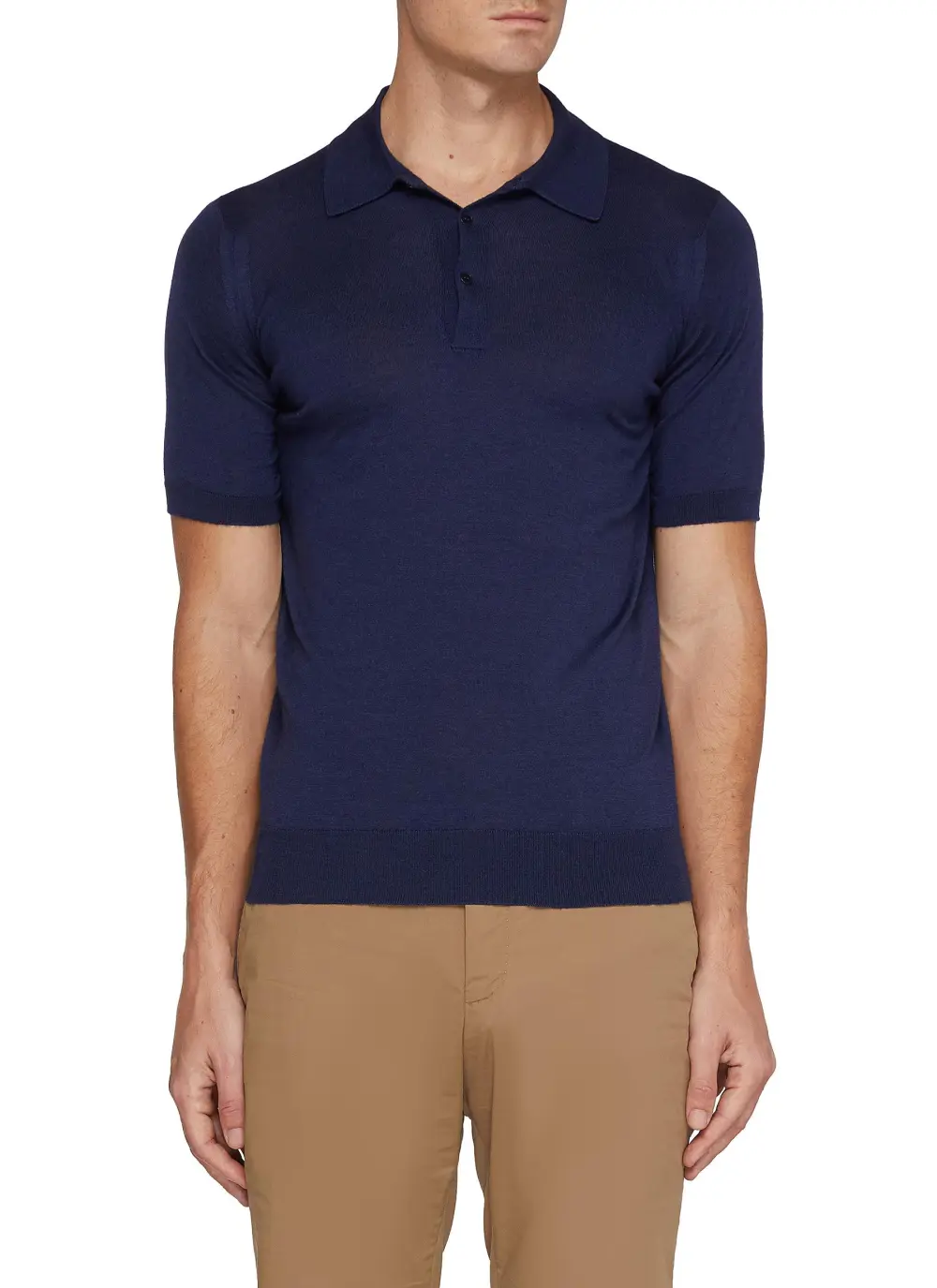 Comfortable And Breathable Skinn Dark Blue Polo Shirt