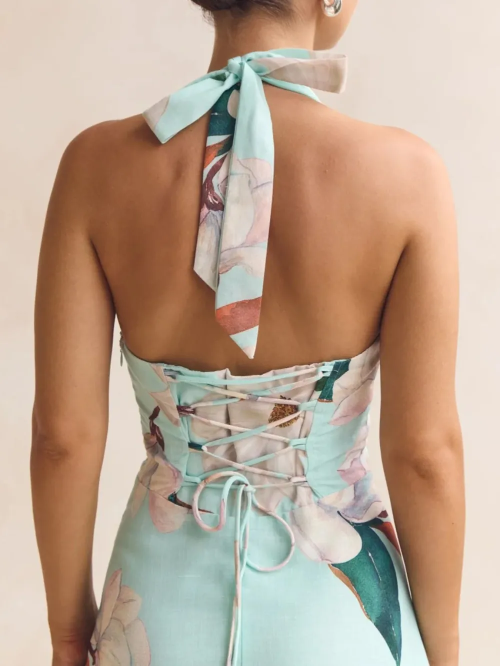 Clean Line Floral Printed Maxi Dress