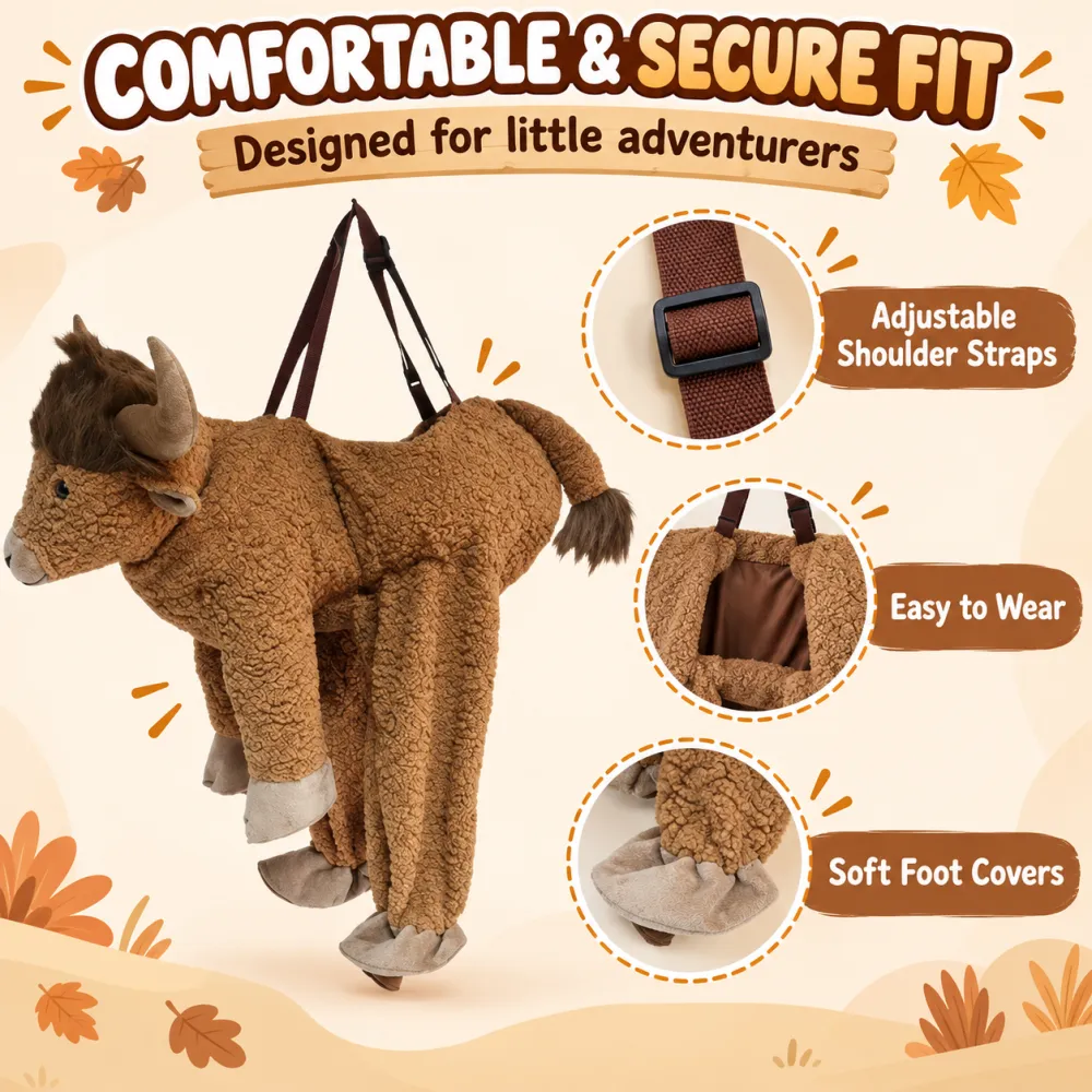 Kids Ride-On Cowboy Bull Halloween Costume