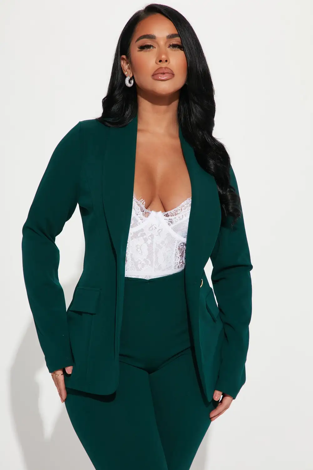 Head Of The Table Pant Suit - Hunter
