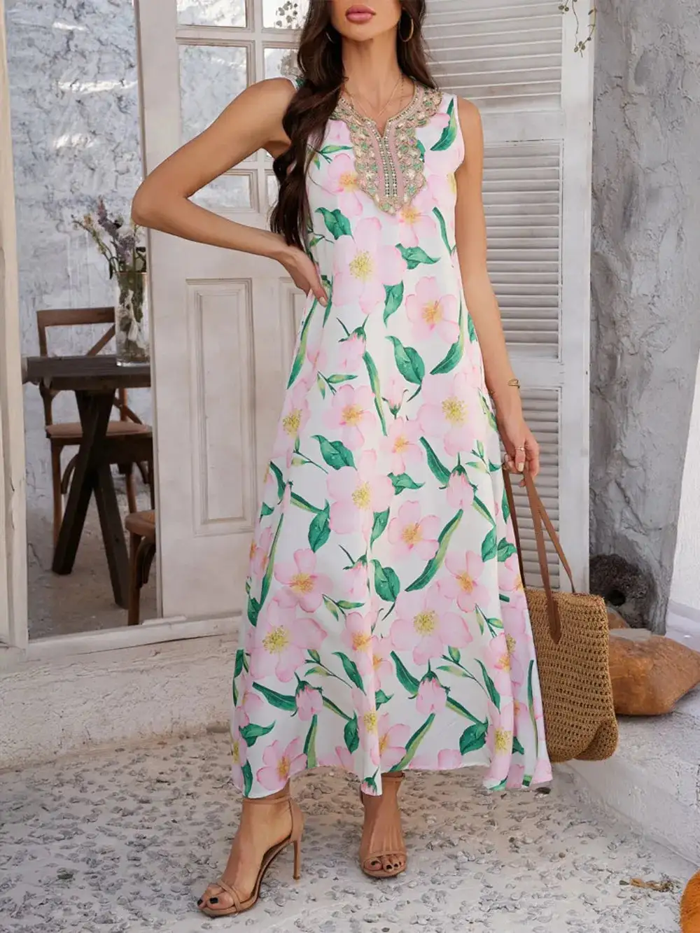 Relaxed Soft Maxi Printed Dress