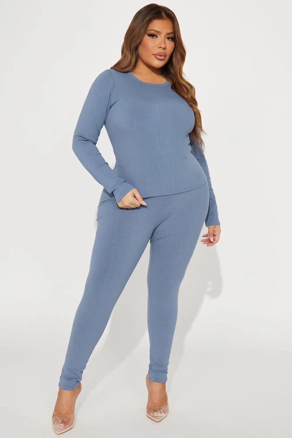 Braelynn Snatched Pant Set - Charcoal