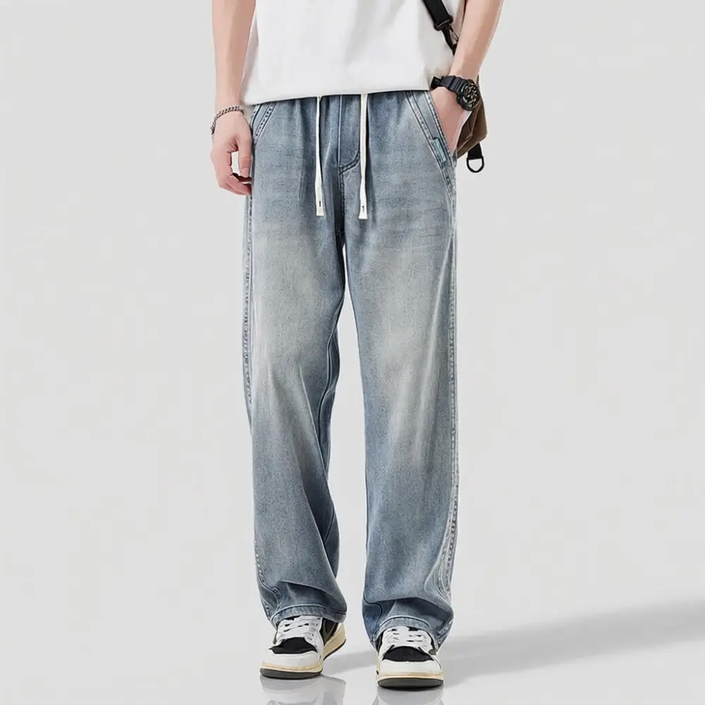 Lightweight Denim Casual Pants