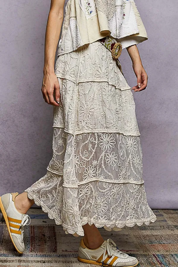 Everyday Tiered Floral Skirt