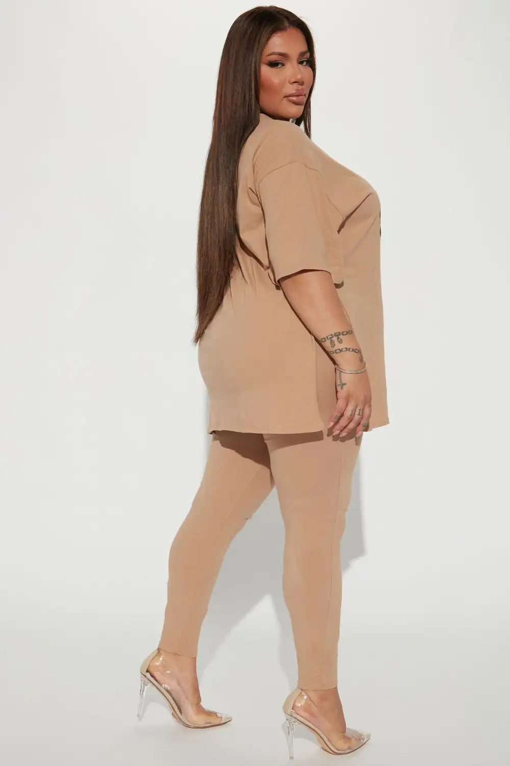 The Anti Social Legging Set - Taupe