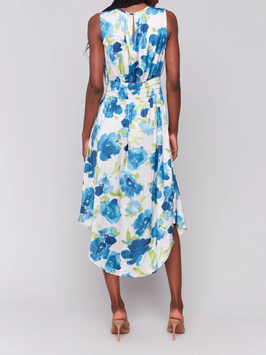 Elegant Satin Dress With Slim Waist