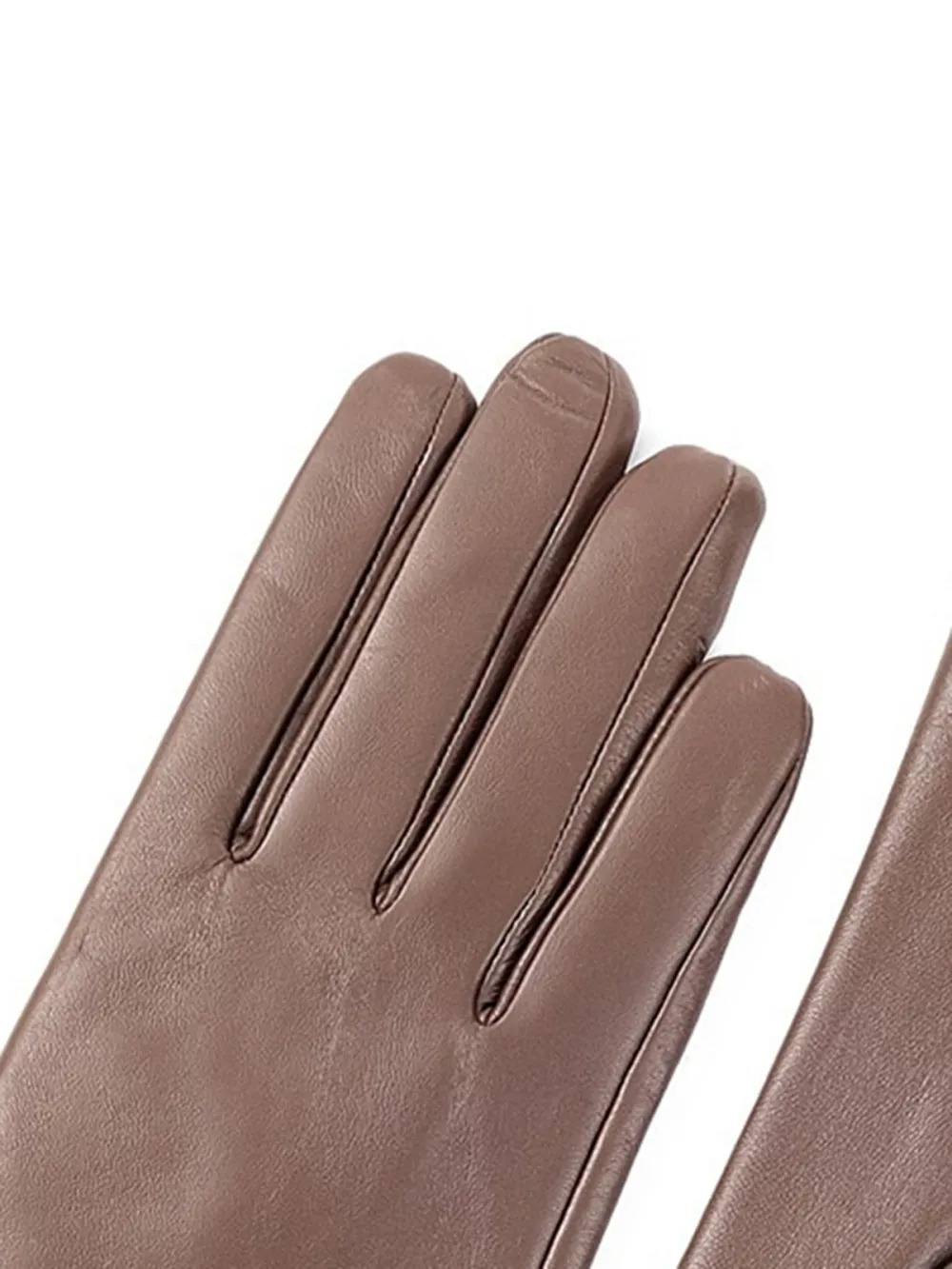 Snap Fastener Leather Gloves