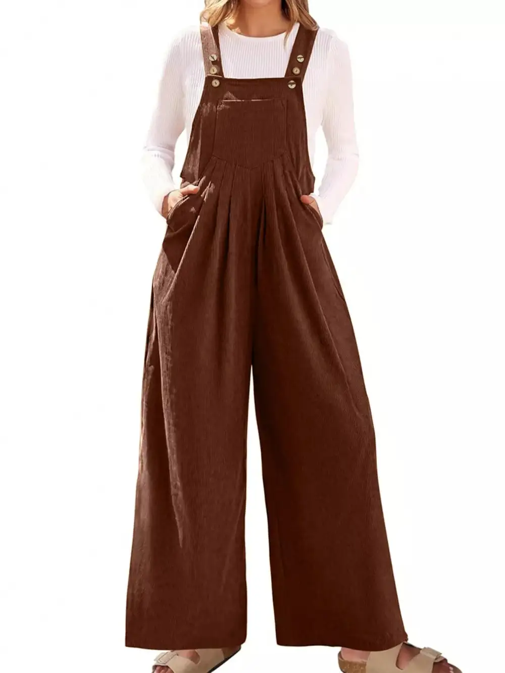Everyday Pocket Wide Leg Jumpsuit