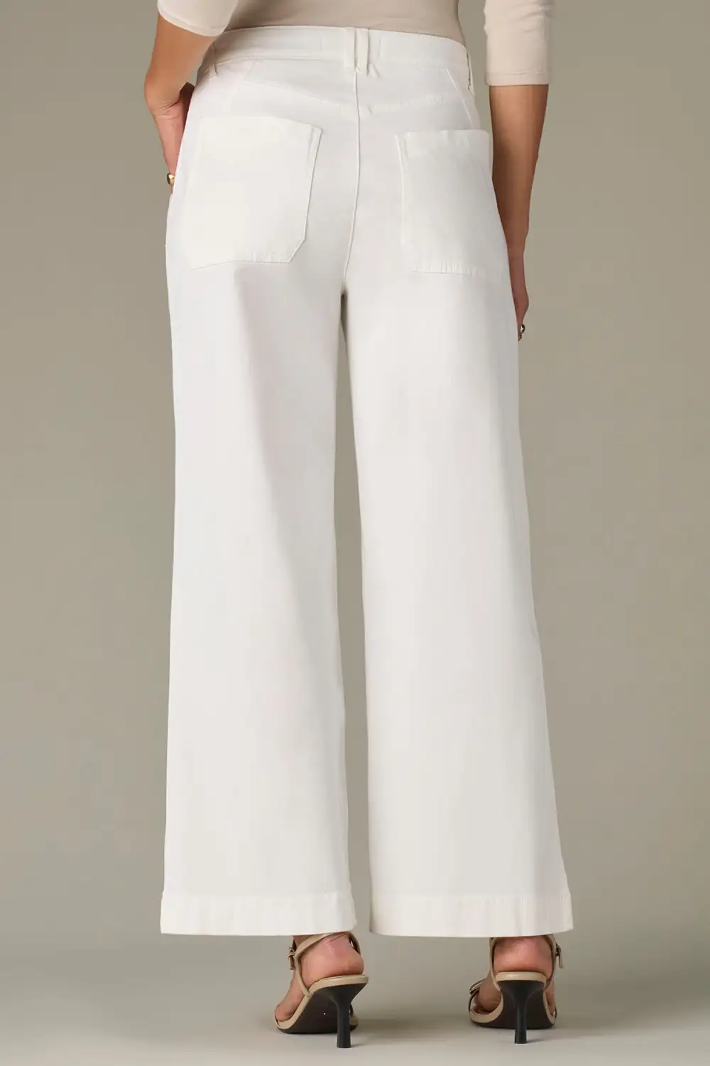 Petite V-Yoke Wide Leg Pants