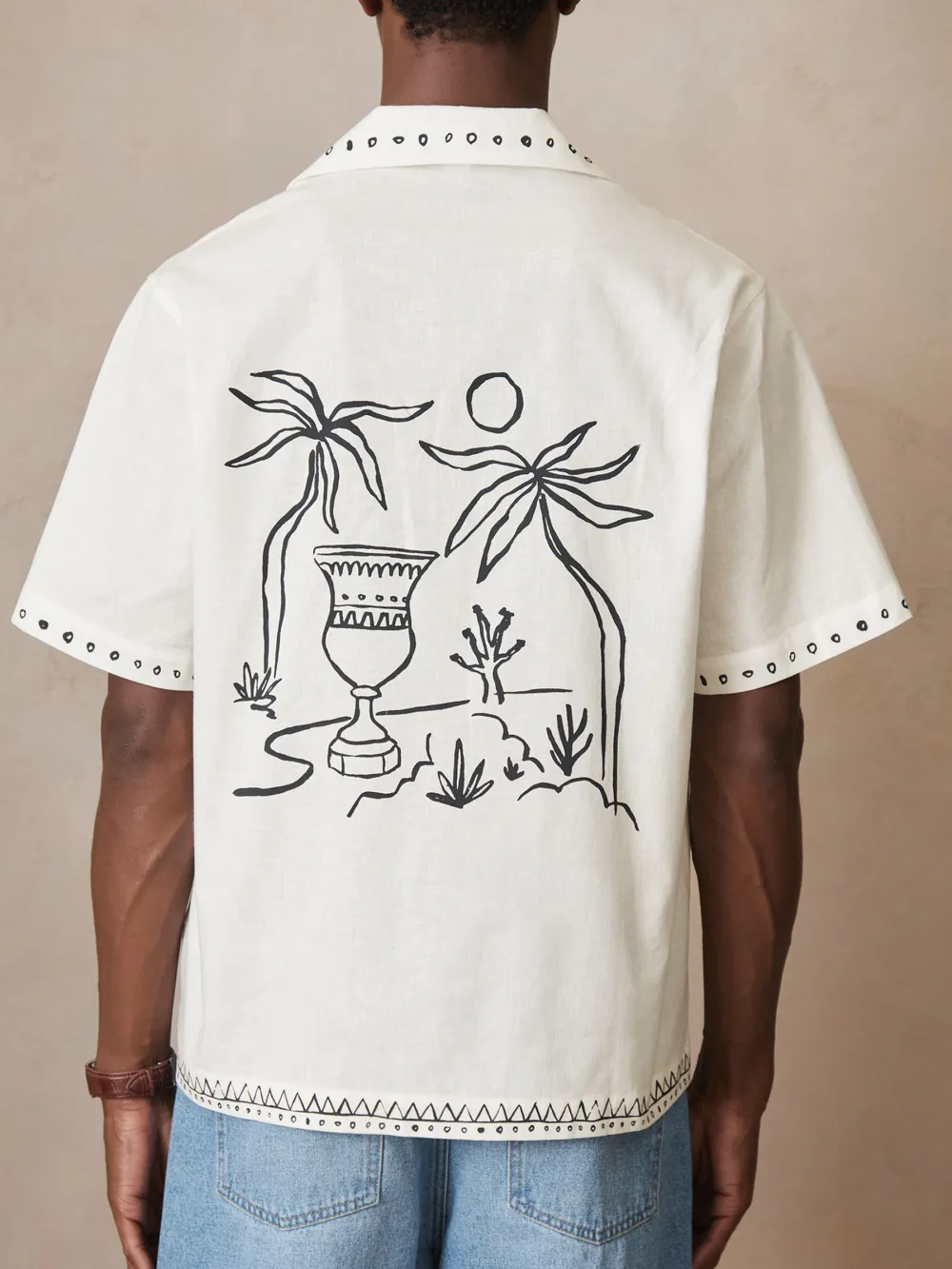 Vacation Tropical Print Men's Shirt