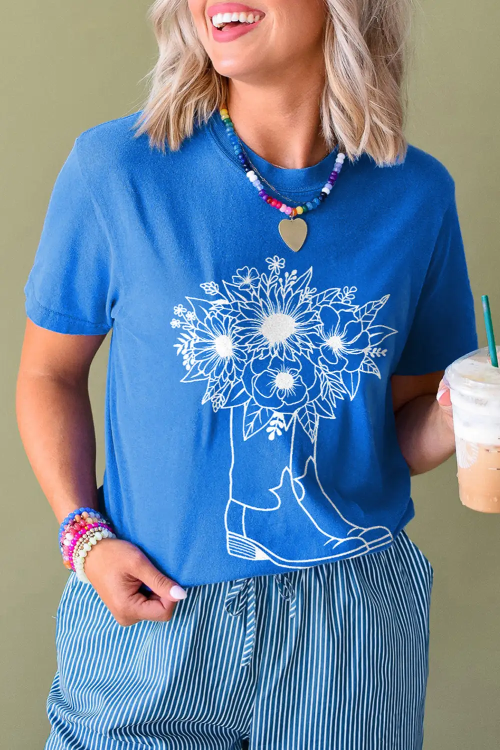 Sunflower Boots Graphic Western Tee