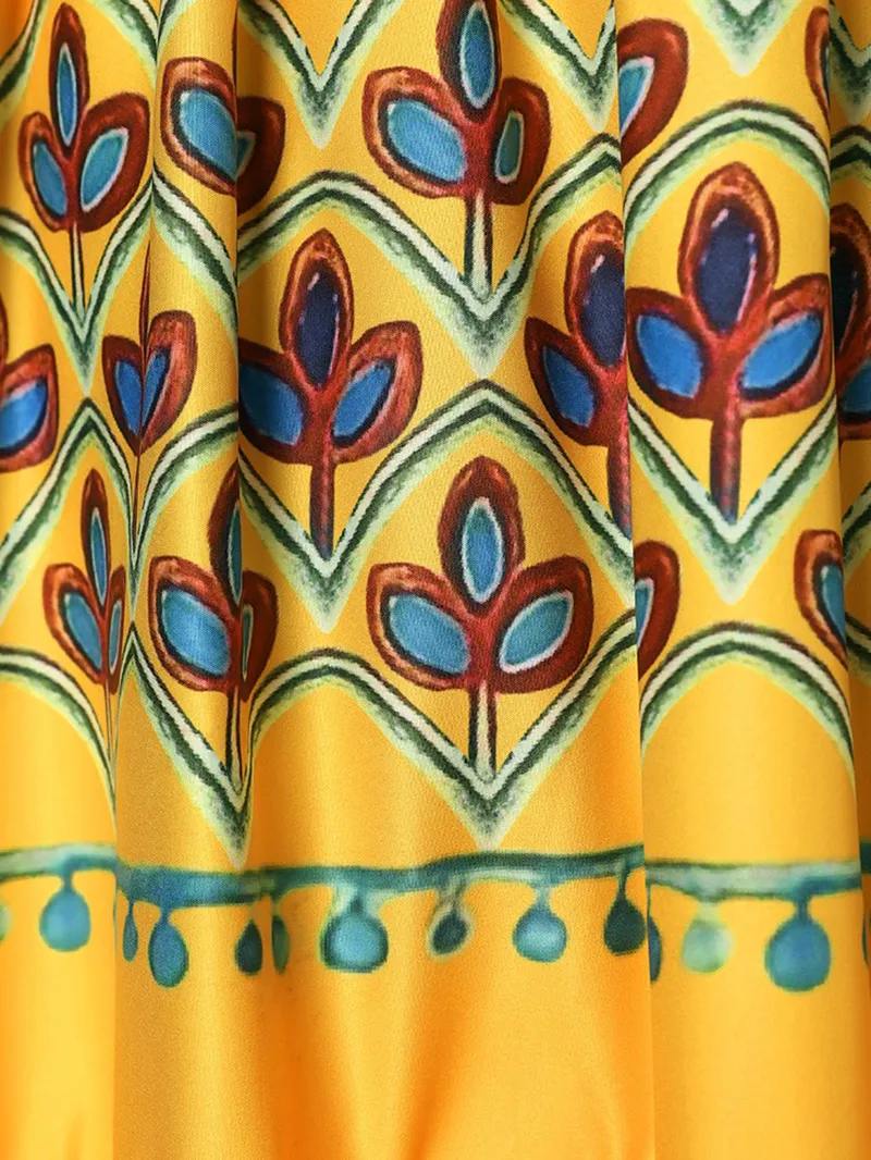 Casual One-shoulder Printed Maxi Dress