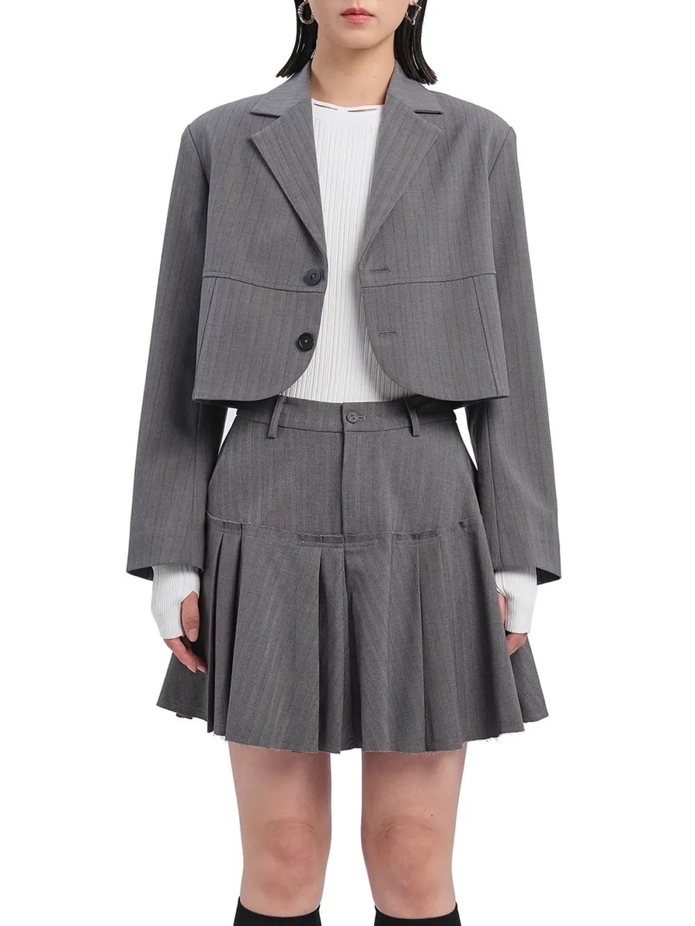 Cropped Short Suit Jacket