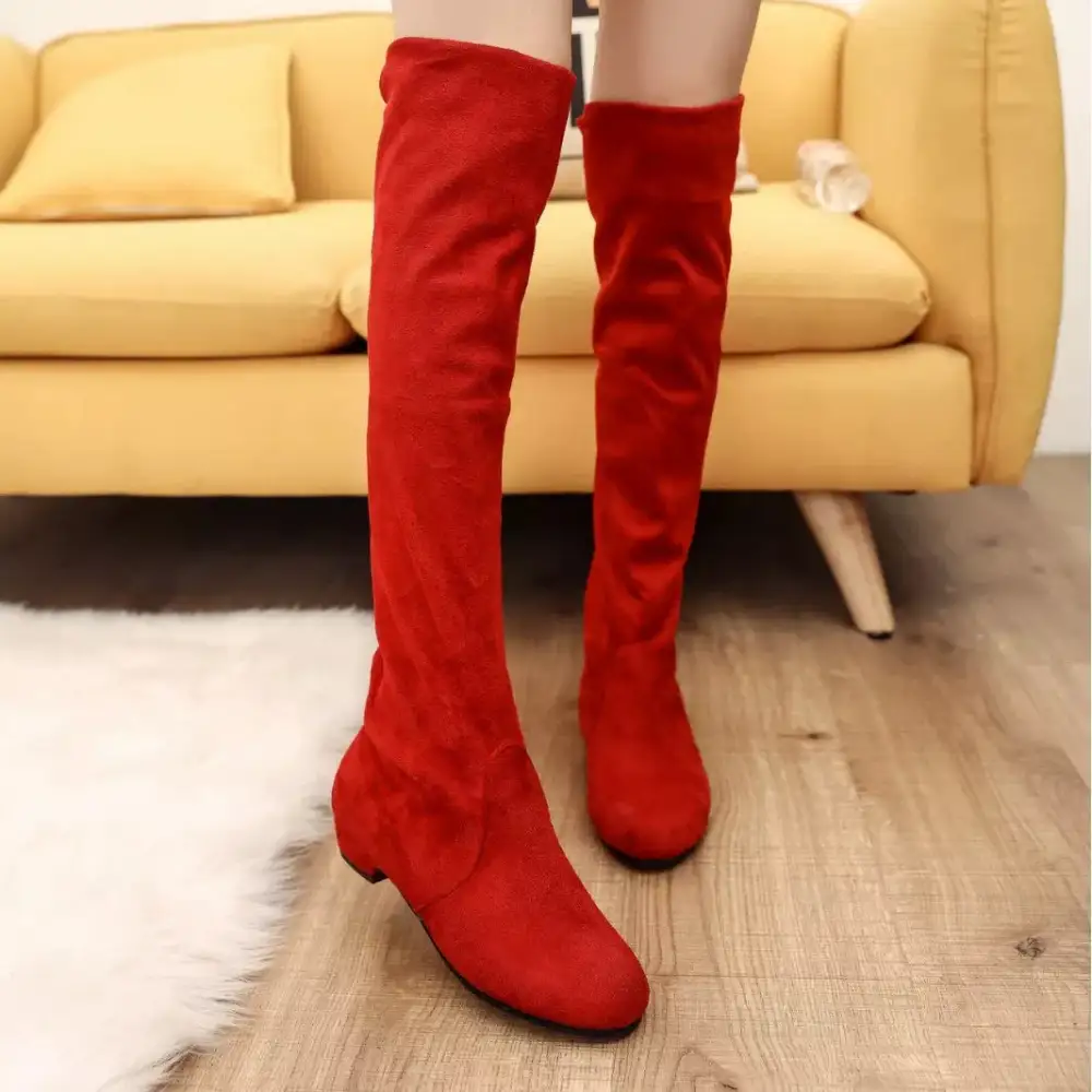 Round Toe Block Heel Boots