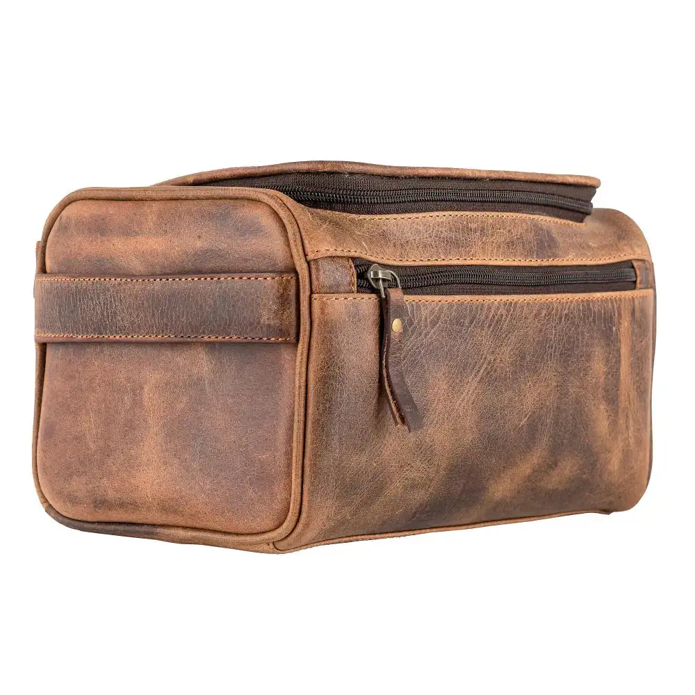 Leather Travel Wash Bag