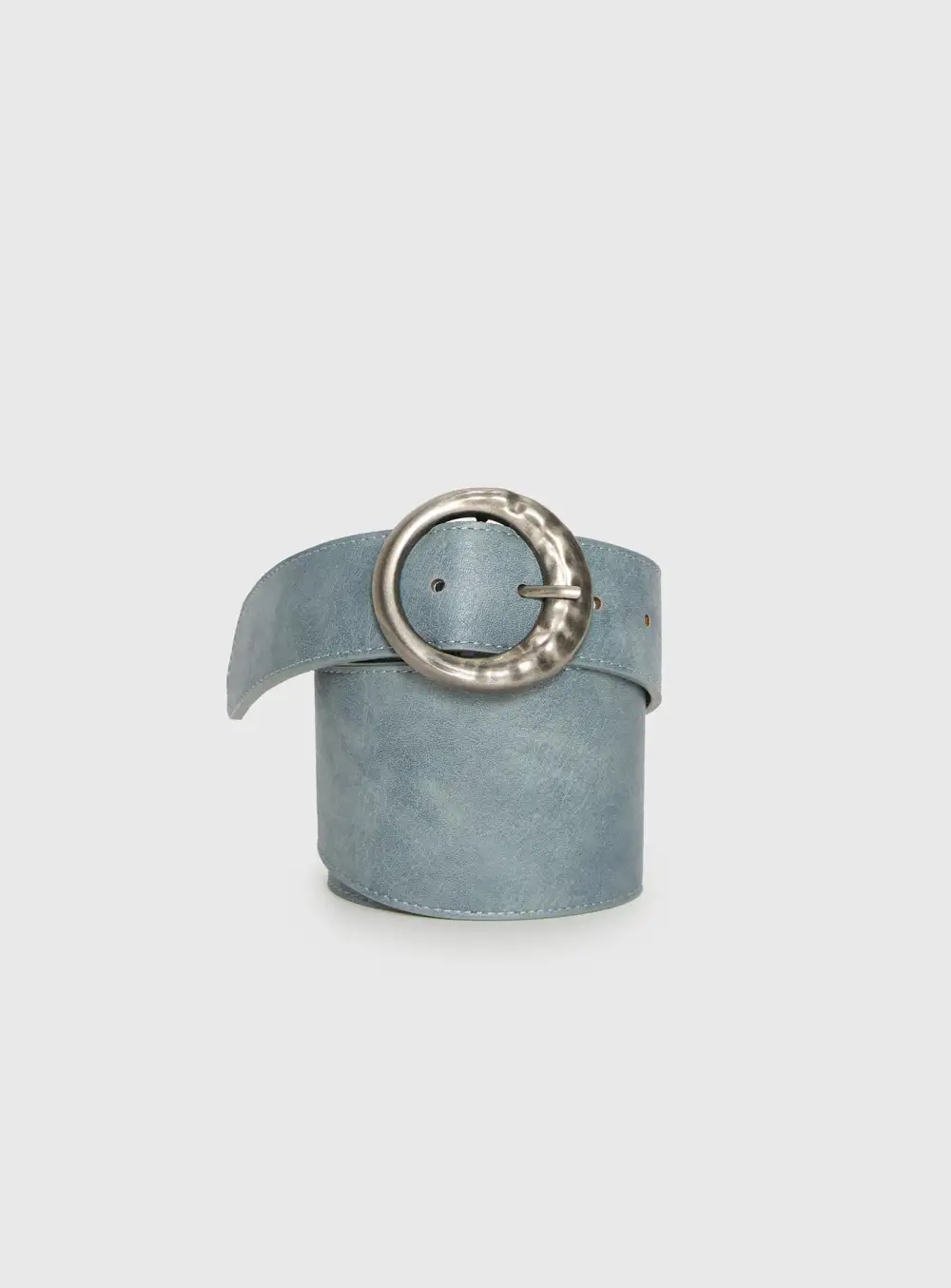 Downtown Buckle Faux Leather Belt