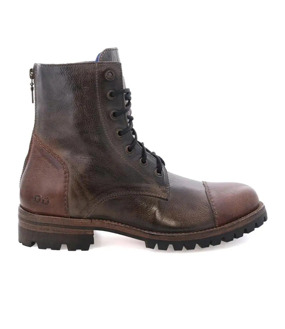 Lug Sole Back Zip Welted Rugged Ankle Boots
