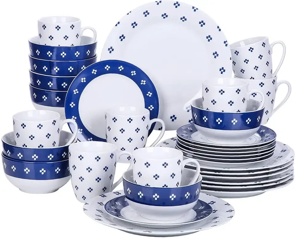 58pcs deluxe ceramic tableware set