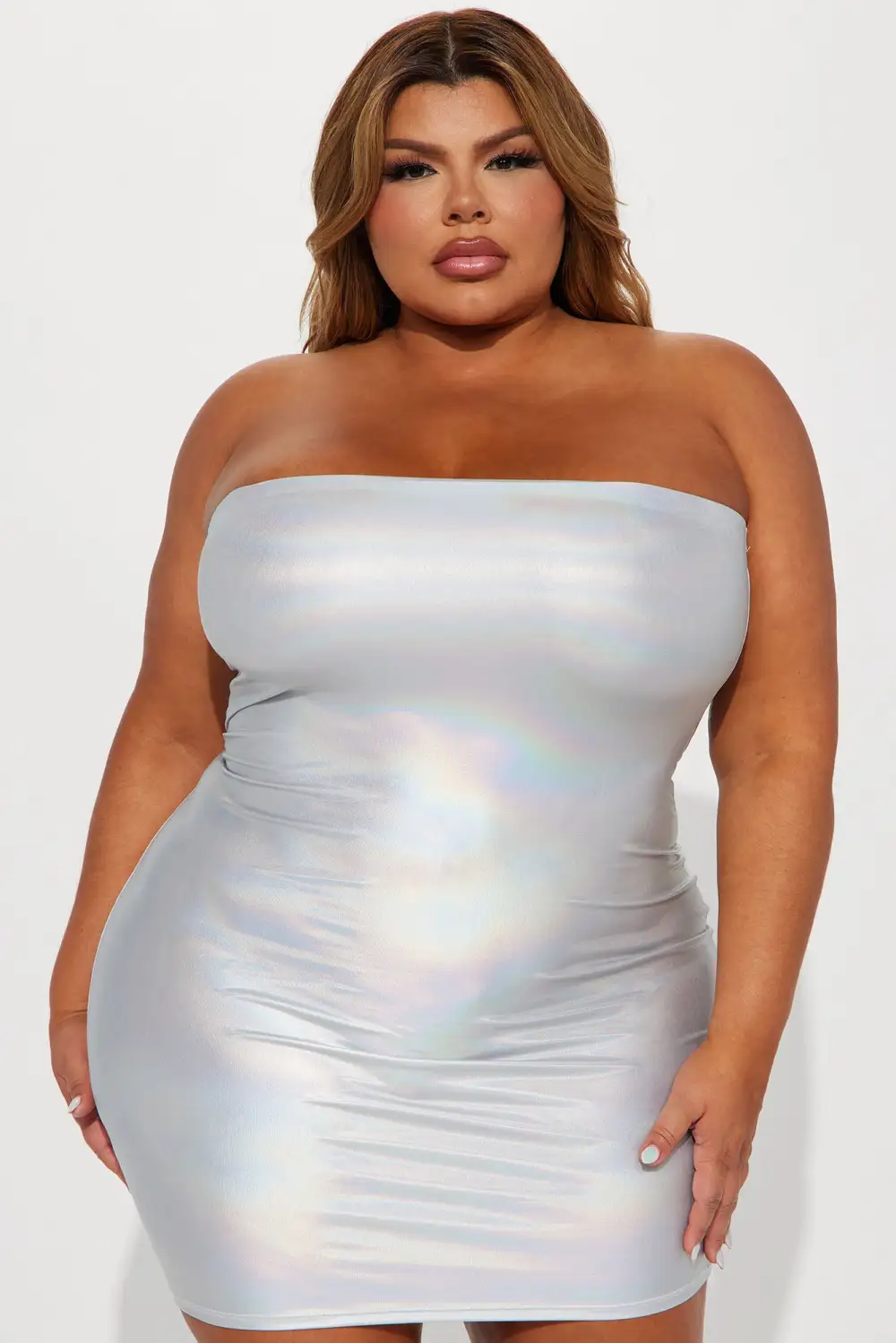 Night Of Fun Metallic Mini Dress - Silver