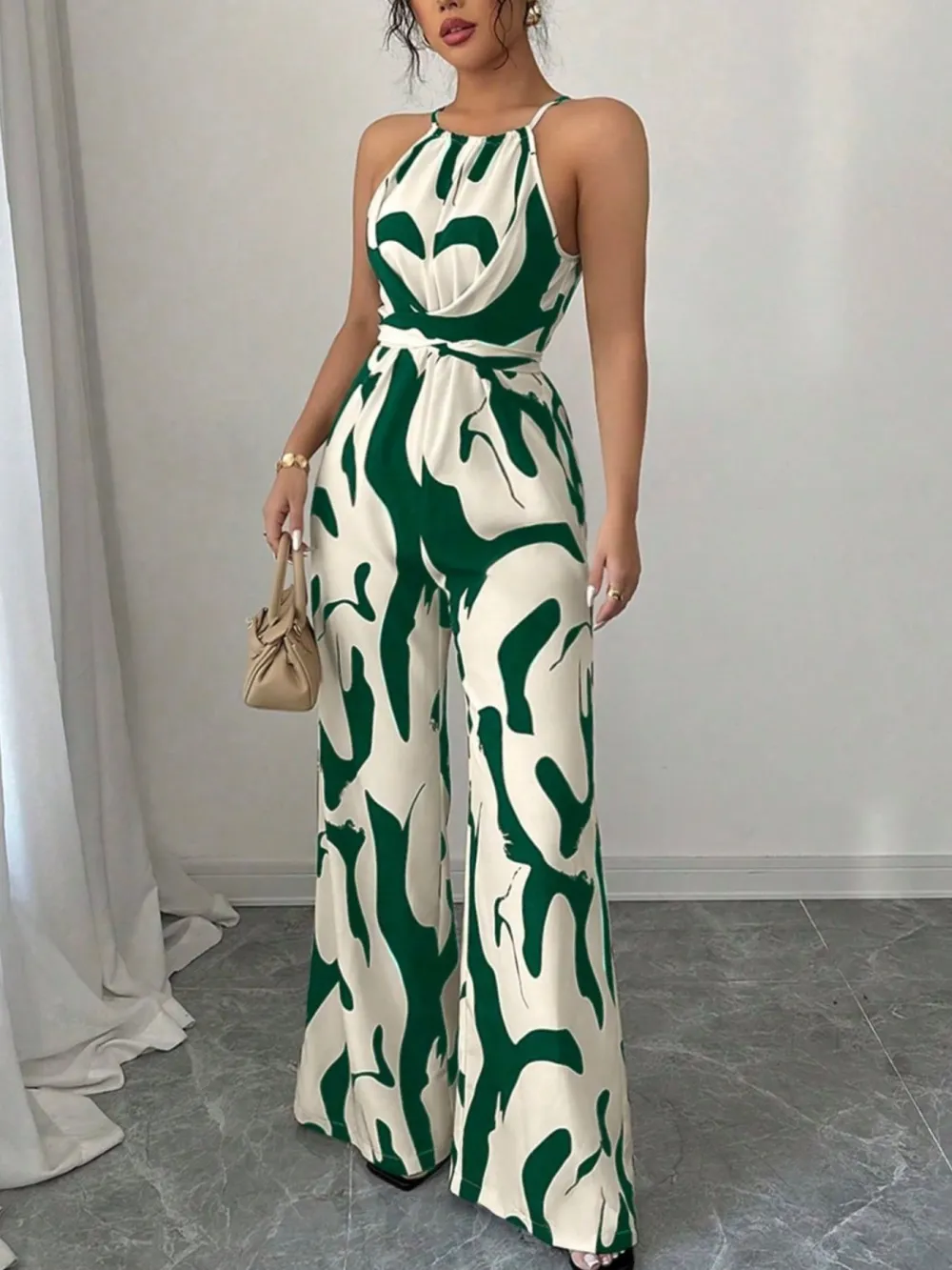 Fresh Wide Leg Sleeveless Jumpsuit